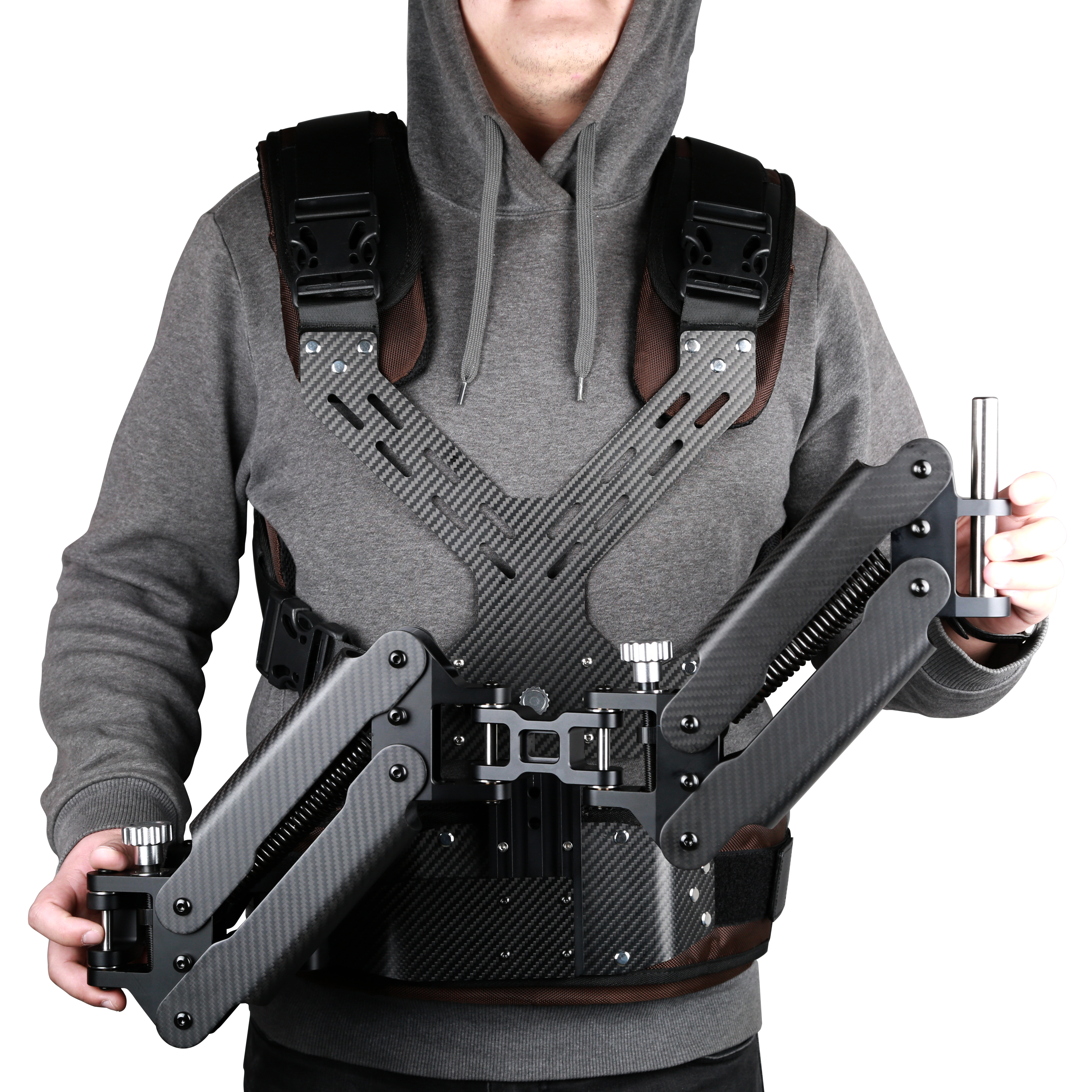 Carbon Fiber Steadicam Camera Vest with dual Arm - Click Image to Close